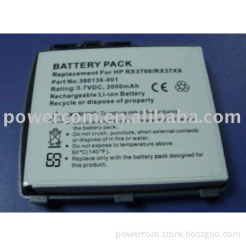 For PDA battery IPAQ RX37XX/Ipad 2190B(360136-001)